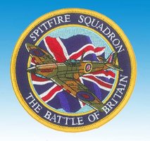 Gestickte Abzeichen Spitfire Heroes of the Sky Union Jack